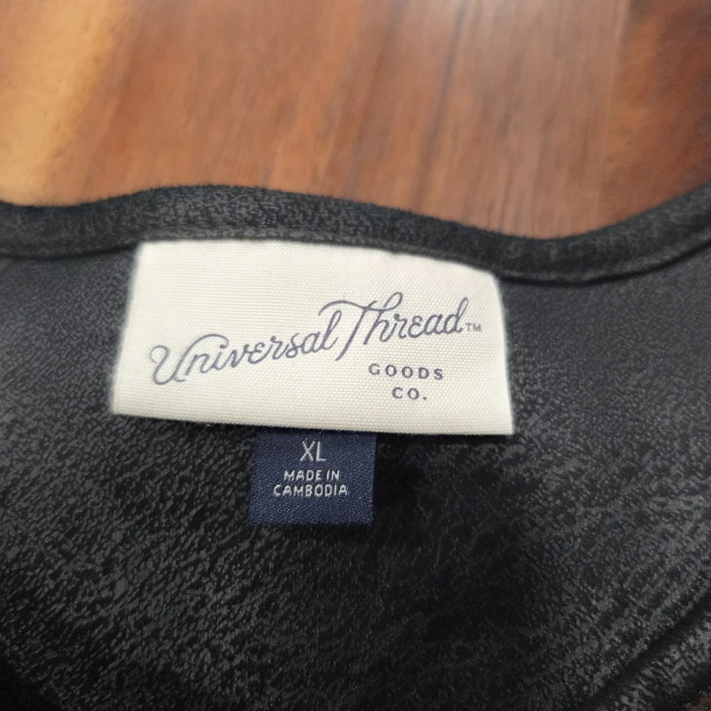 Faux Sherling Coat Dark Brown Universal Threds Crew Neck Size XL - Picture 7 of 10